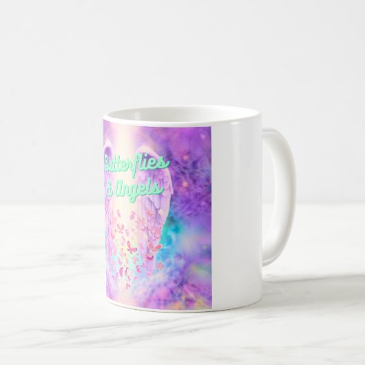 Mug Papillons et Boug d'anges, 11 oz (Devant droit)