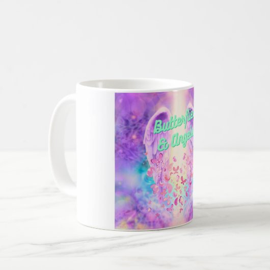 Mug Papillons et Boug d'anges, 11 oz (Devant gauche)