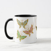Mug Papillons et étoiles Parties scintillant or (Gauche)