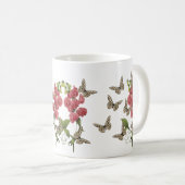 Mug Papillons Et Fleur De Pois Doux (Devant droit)