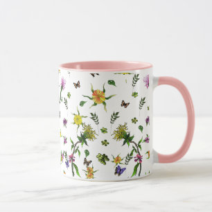 Mug Papillons et fleurs