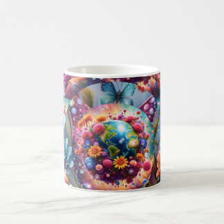 Mug Papillons et fleurs