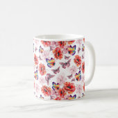 Mug Papillons et fleurs de pavot (Devant droit)