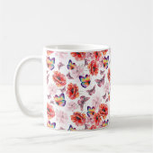 Mug Papillons et fleurs de pavot (Gauche)