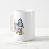Mug Papillons et fleurs Floral (Devant gauche)