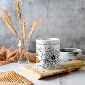 Mug Papillons et fleurs Nom et message personnel