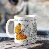 Mug Papillons et fleurs Nom et message personnel