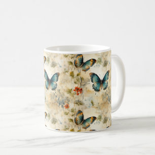 Mug Papillons et fleurs Vintages colorés (11)