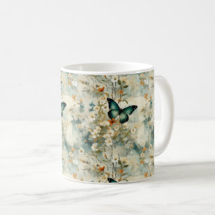 Mug Papillons et fleurs Vintages colorés (6)
