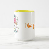 Mug Papillons et nom fait sur commande (Centre)