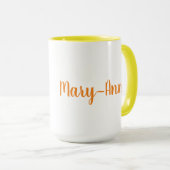 Mug Papillons et nom fait sur commande (Devant droit)