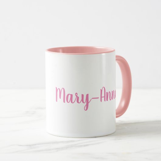Mug Papillons et nom fait sur commande (Devant droit)