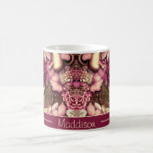 Mug Papillons Et Roses De Collage Décoratifs (Centre)