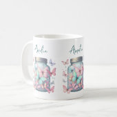 Mug Papillons Fantaisistes dans un Pot (Devant gauche)