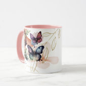 Mug Papillons Fleurissent Joli Nom (Devant gauche)