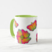 Mug Papillons & Fleurs (Devant gauche)