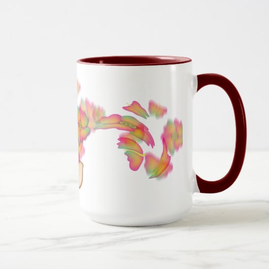Mug Papillons & Fleurs (Droite)