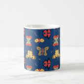 Mug Papillons géométriques sur le bleu (Centre)