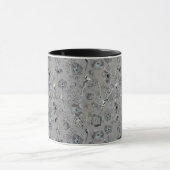 Mug Papillons gris bleu clair Aquarelle Florale (Centre)