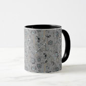 Mug Papillons gris bleu clair Aquarelle Florale (Devant droit)
