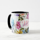 MUG PAPILLONS LUNATIQUES ET FLEURS (Devant gauche)