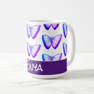 Mug Papillons mignons et bleus
