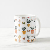 Mug Papillons mignons et pot (Devant droit)