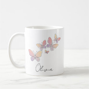 Mug Papillons minimalistes à une seule ligne