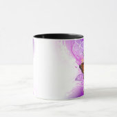 Mug Papillons Monarque sur Arrière - plan pourpre (Centre)