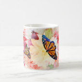 Mug Papillons Monarques D'Aquarelle Dans Le Jardin Fle (Centre)