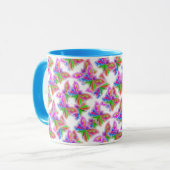 Mug Papillons multicolores en gras (Devant gauche)