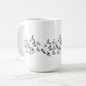 Mug Papillons noirs et blancs (Devant gauche)