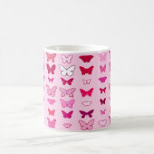 Mug Papillons, nuances roses et fuchsia (Centre)
