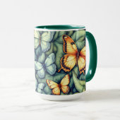 Mug Papillons Ocean Blue Shades (Devant droit)