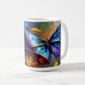 Mug Papillons Peinture à l'huile Style design 3 Café M (Devant droit)