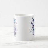 Mug Papillons personnalisés Purple Nom Fille (Centre)