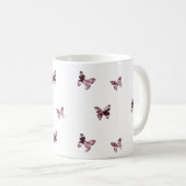 Mug Papillons Pink Satin Volant Animal Feminine (Devant droit)