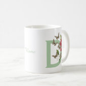 Mug Papillons Pois doux Monogramme Nom initial D (Devant droit)
