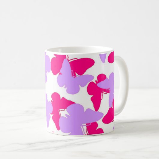 Mug Papillons posés (Devant droit)