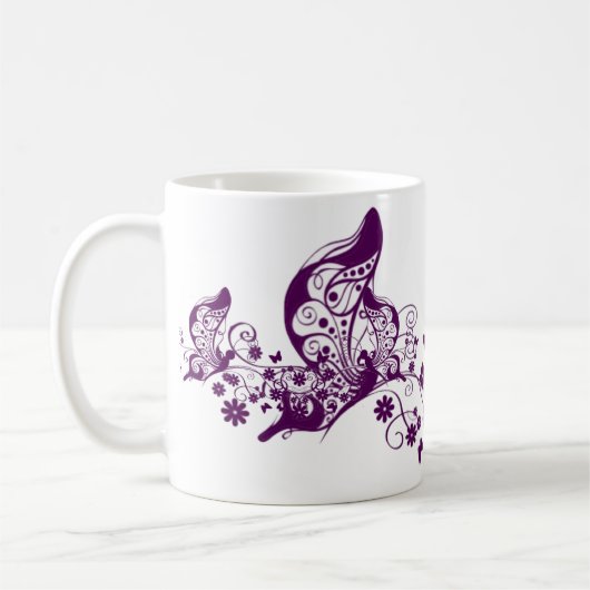 Mug Papillons pourpres (Gauche)