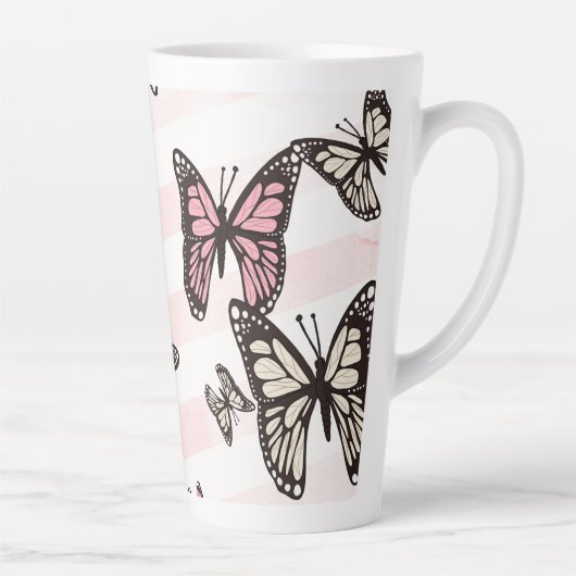Mug Papillons & rayures (assorti avec le journal) (Droite)