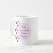 Mug Papillons rose (Devant gauche)
