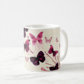 Mug Papillons rose motif (Devant droit)