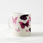 Mug Papillons rose motif (Devant gauche)