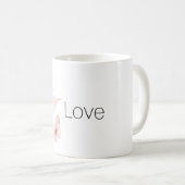 Mug Papillons roses aiment (Devant droit)