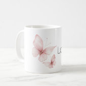 Mug Papillons roses aiment (Devant gauche)