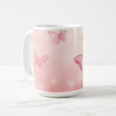 Mug papillons roses charmants (Devant gauche)