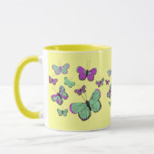 Mug Papillons roses et verts (Gauche)