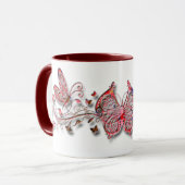 Mug Papillons rouges (Devant gauche)