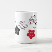 Mug Papillons rouges et noirs et positions (Centre)